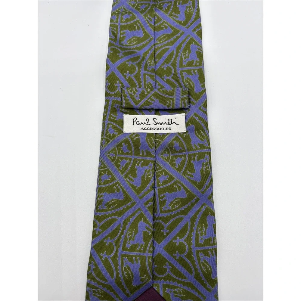 Paul Smith Tie Mens Animal Motif Novelty Silk Designer Business Casual